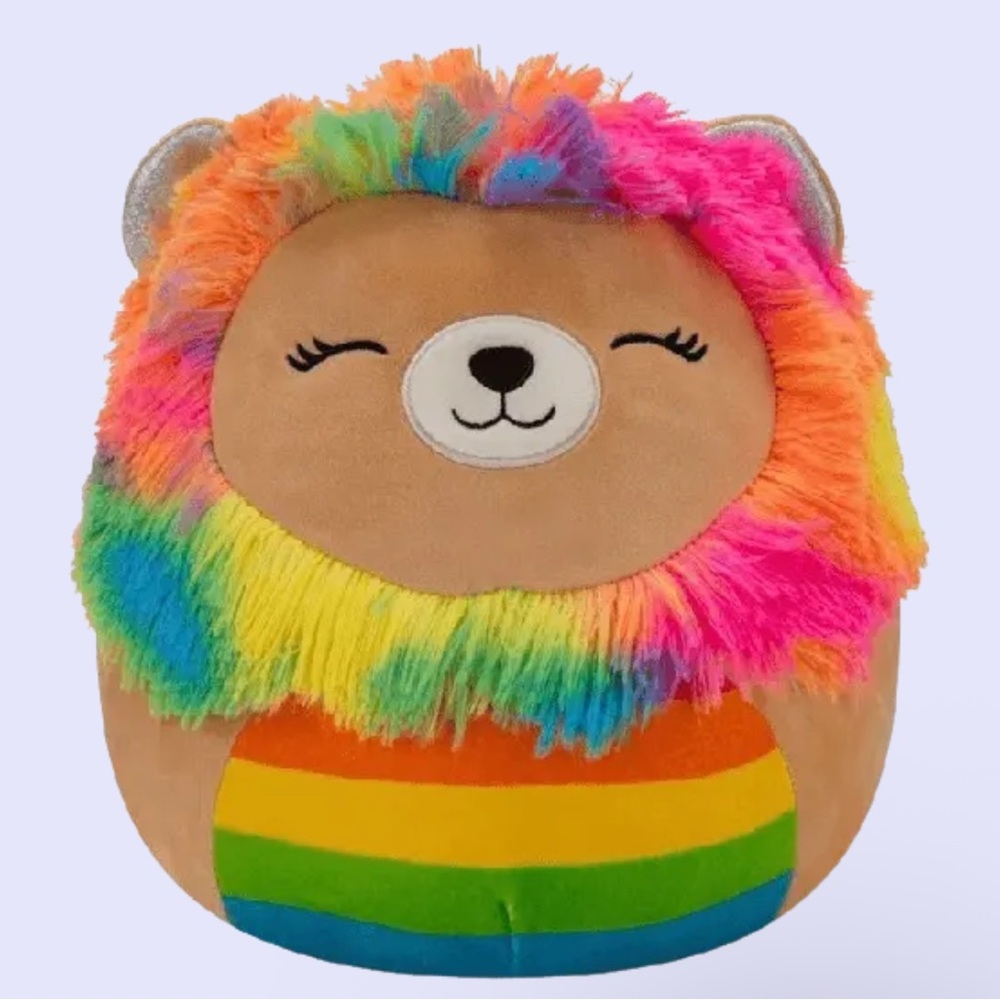 ACHIM New Rainbow Lion Plush Toy Squishmallow 12” Pride